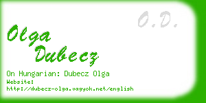 olga dubecz business card
